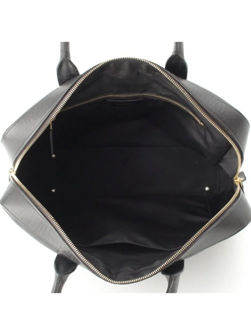 Saint Laurent Classic Museum Flat Leather Briefcase Black